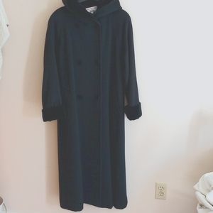 Black Winter Dress Wool Coat